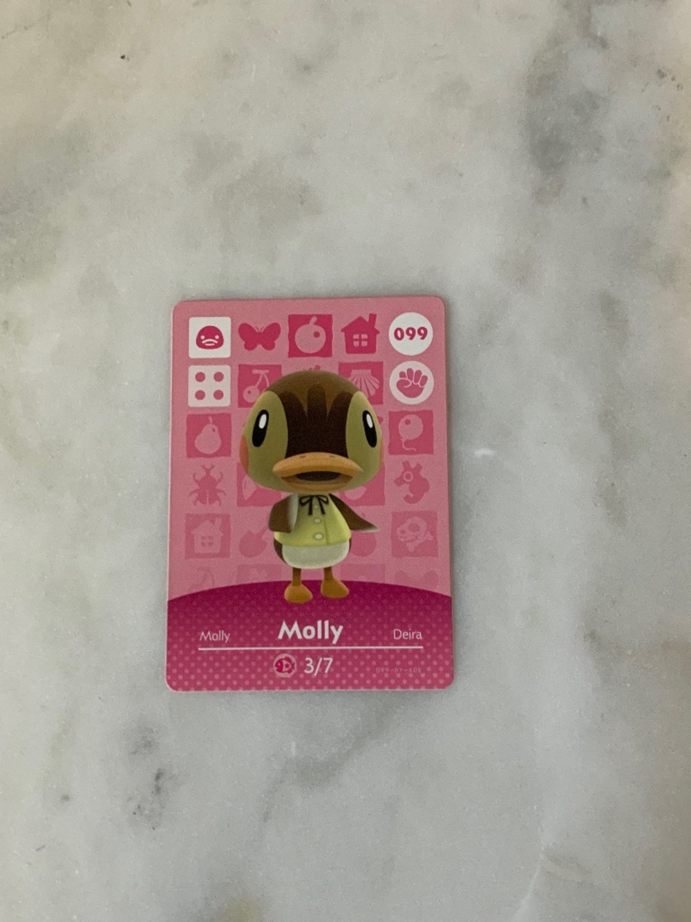 Animal Crossing Amiibo Card Series 1 Molly 099 Never Scanned New Horizon MINT